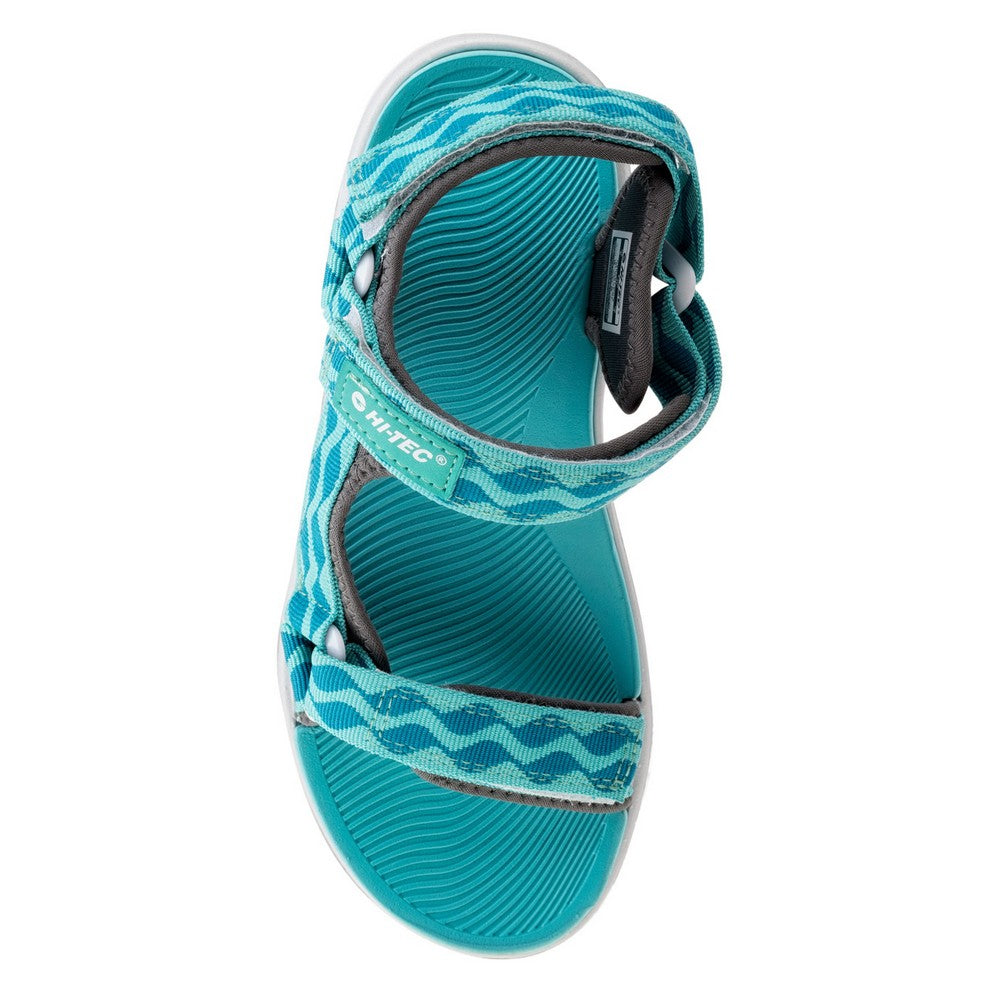 Grey-Light Turquoise - Pack Shot - Hi-Tec Womens-Ladies Hanar Sandals