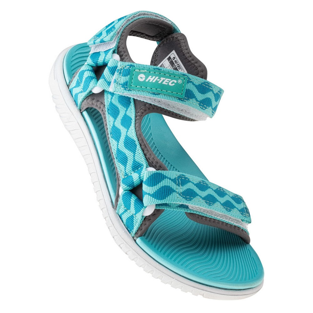 Grey-Light Turquoise - Close up - Hi-Tec Womens-Ladies Hanar Sandals