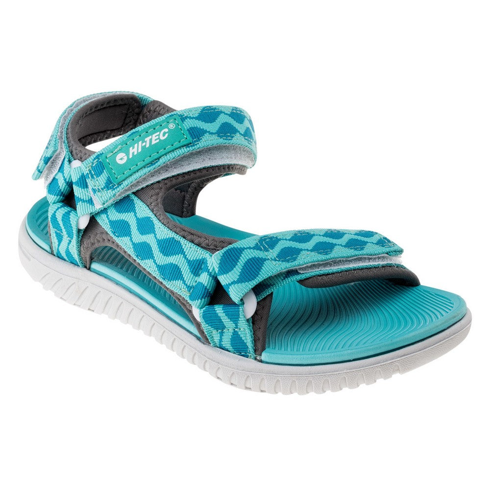 Grey-Light Turquoise - Front - Hi-Tec Womens-Ladies Hanar Sandals