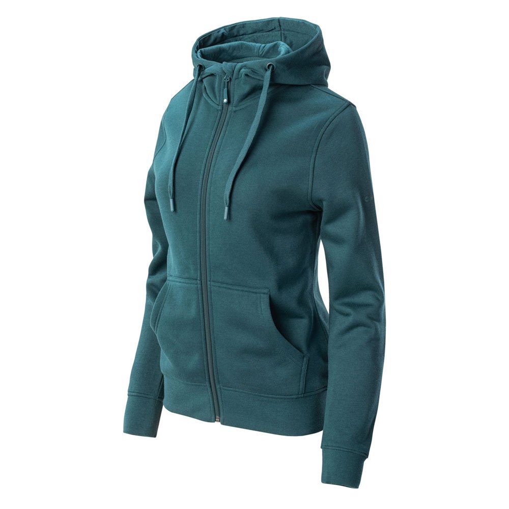 Deep Teal - Side - Hi-Tec Womens-Ladies Silian Full Zip Hoodie