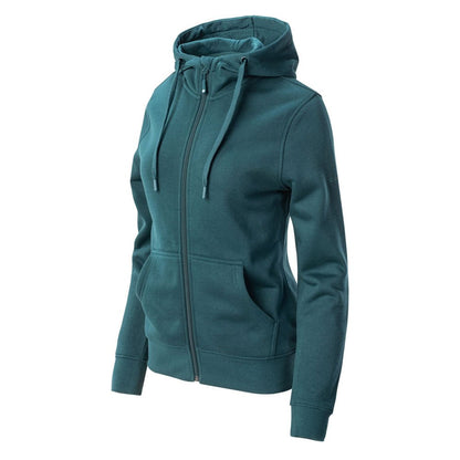 Deep Teal - Side - Hi-Tec Womens-Ladies Silian Full Zip Hoodie