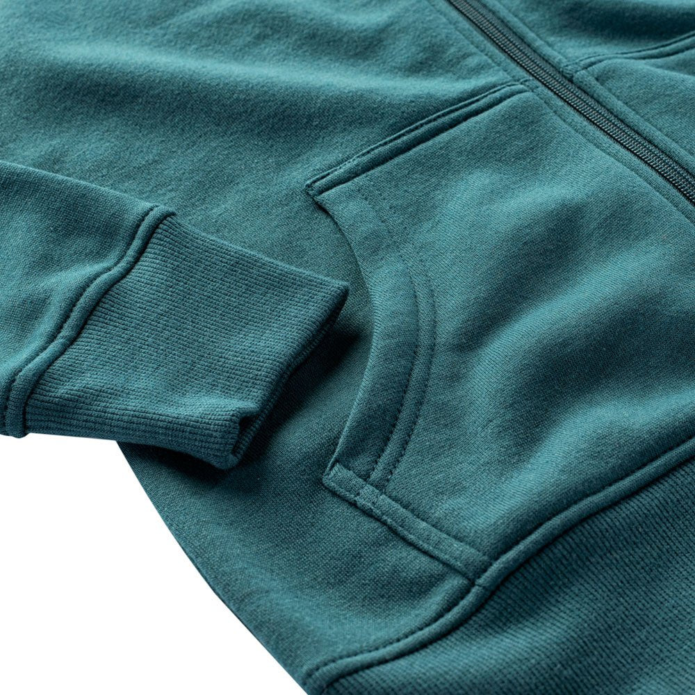Deep Teal - Lifestyle - Hi-Tec Womens-Ladies Silian Full Zip Hoodie