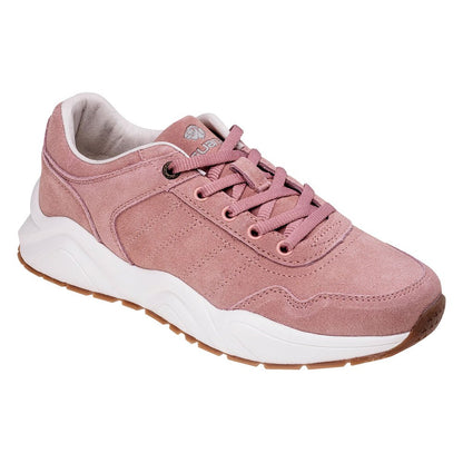 Silver Pink-Beige - Front - Iguana Womens-Ladies Vilme Leather Trainers