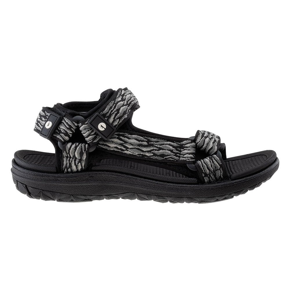 Black-Grey - Back - Hi-Tec Mens Hanary Sandals