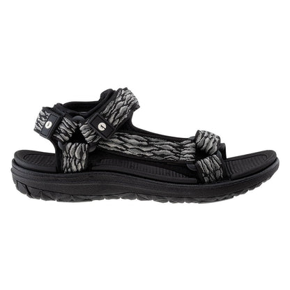 Black-Grey - Back - Hi-Tec Mens Hanary Sandals