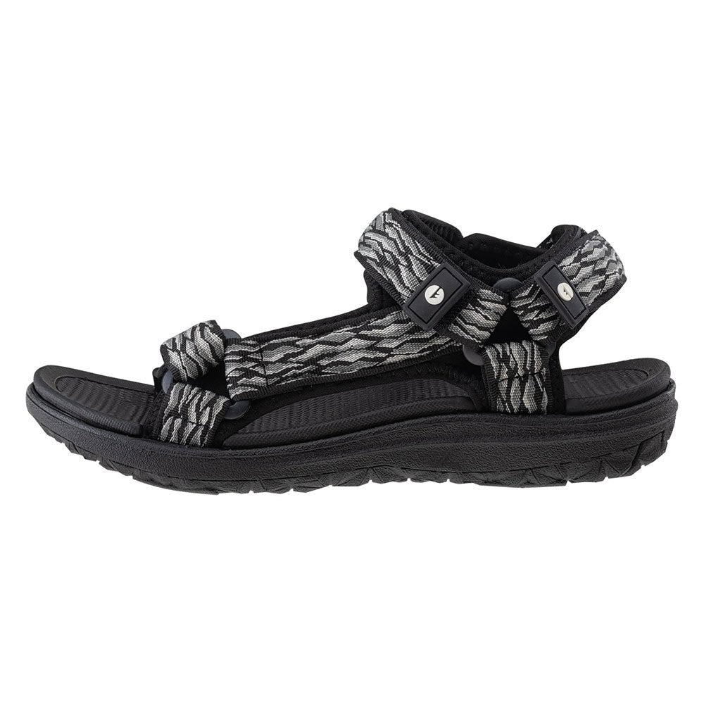 Black-Grey - Side - Hi-Tec Mens Hanary Sandals