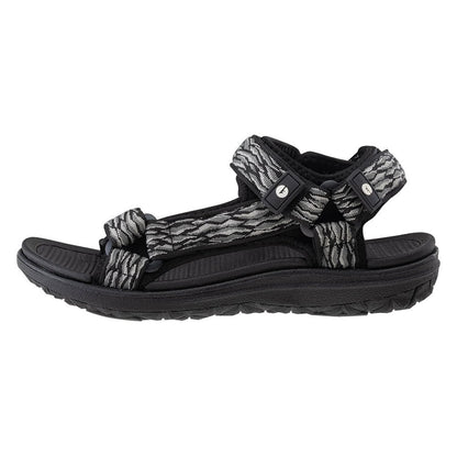 Black-Grey - Side - Hi-Tec Mens Hanary Sandals