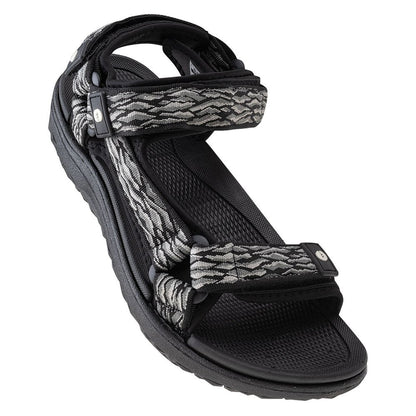 Black-Grey - Close up - Hi-Tec Mens Hanary Sandals