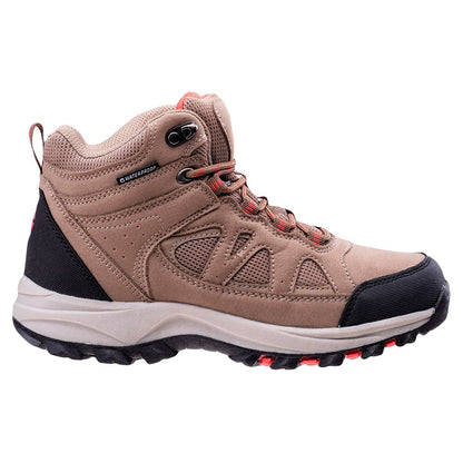 Smog-Sand-Watermelon Red - Lifestyle - Hi-Tec Womens-Ladies Lamite Waterproof Mid Cut Shoes