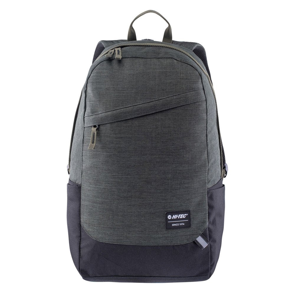 Green-Black Melange - Front - Hi-Tec Citan Logo 28L Laptop Backpack