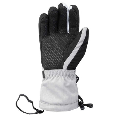 Grey Melange-Black - Back - Iguana Womens-Ladies Kano Ski Gloves