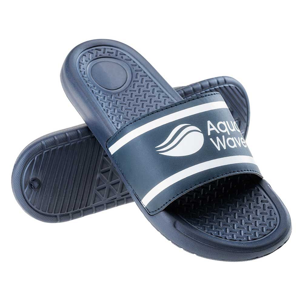 Navy-White - Close up - Aquawave Womens-Ladies Arwedi Sliders