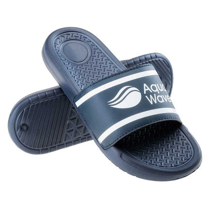 Navy-White - Close up - Aquawave Womens-Ladies Arwedi Sliders