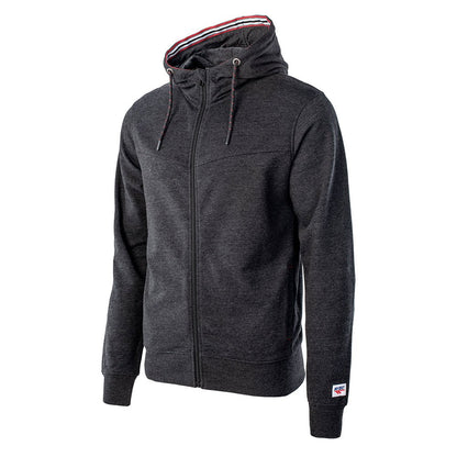 Black Melange - Side - Hi-Tec Mens Sabarin Full Zip Hoodie