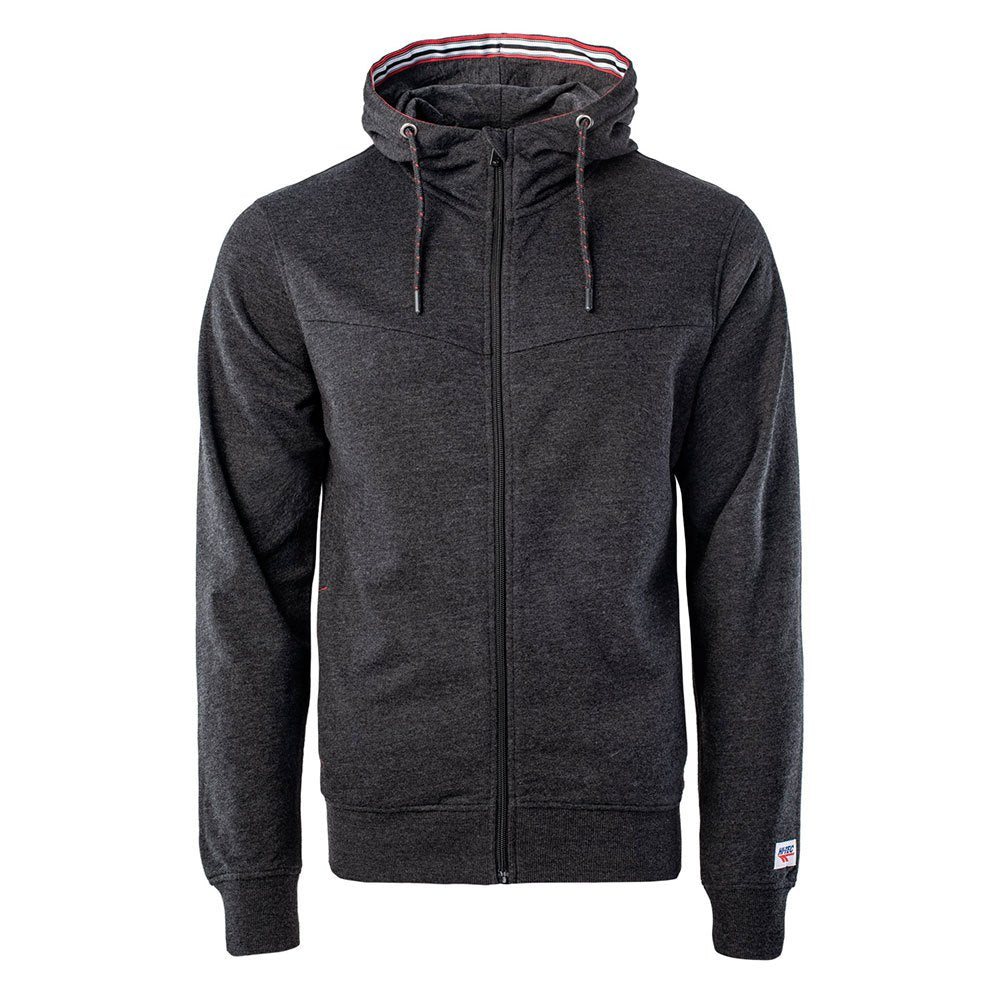 Black Melange - Front - Hi-Tec Mens Sabarin Full Zip Hoodie