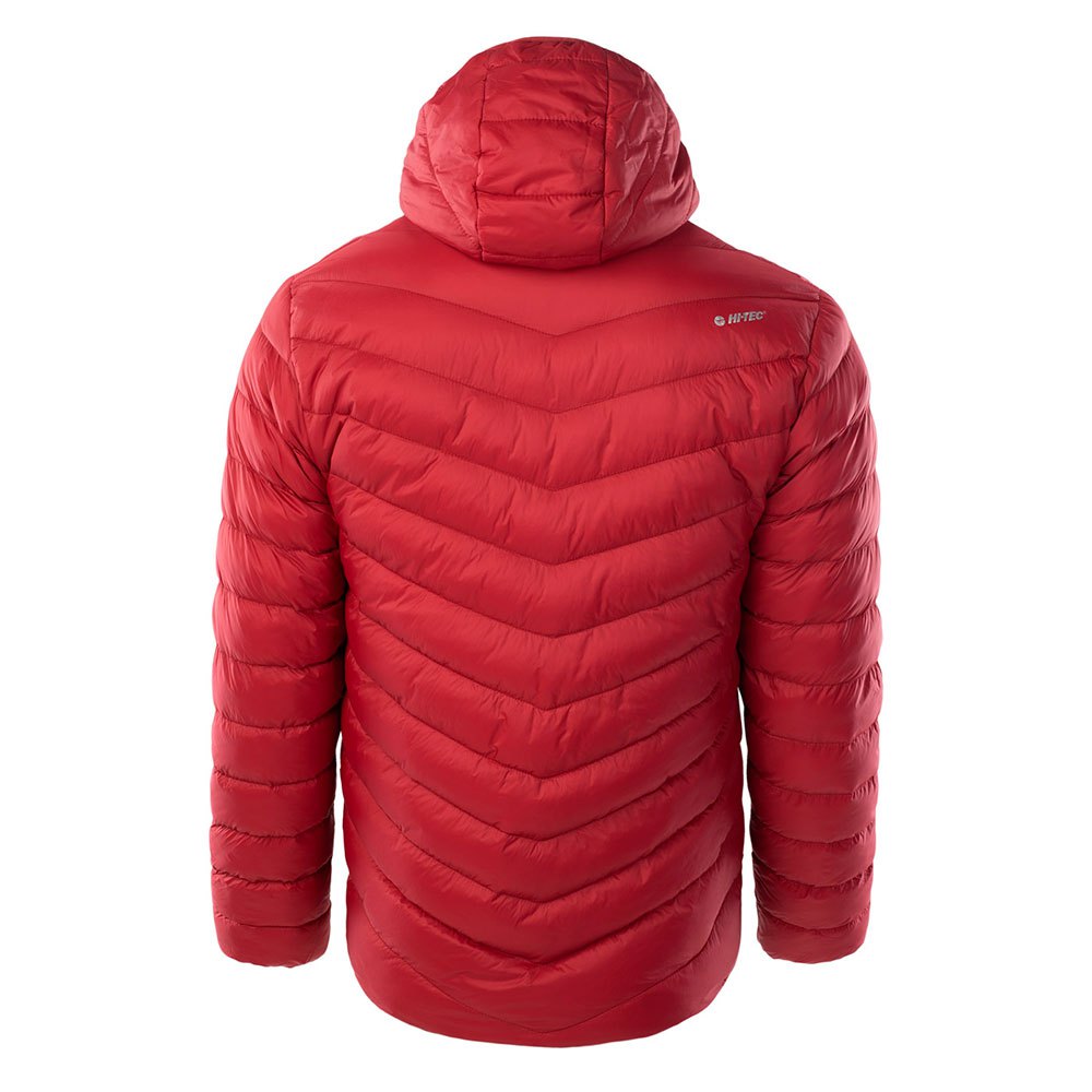 Merlot-Anthracite - Back - Hi-Tec Mens Salrin Quilted Padded Jacket