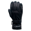 Black - Side - Hi-Tec Mens Lansa Logo Ski Gloves