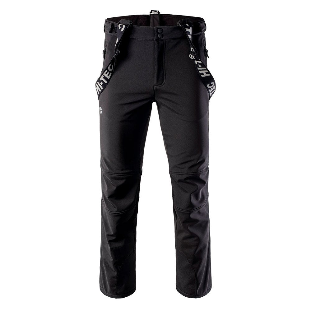 Black - Front - Hi-Tec Mens Lermo Softshell Hiking Trousers