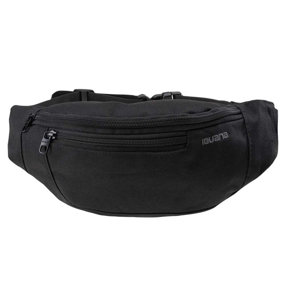 Black - Back - Iguana Unisex Adult Igebelt Logo Hip Bag