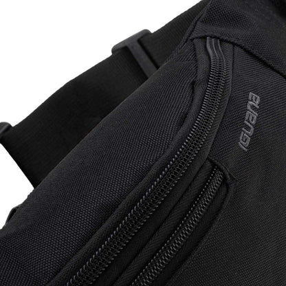 Black - Side - Iguana Unisex Adult Igebelt Logo Hip Bag