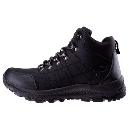 Black - Pack Shot - Hi-Tec Mens Mengelo Mid Cut Shoes