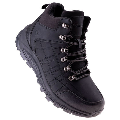 Black - Close up - Hi-Tec Mens Mengelo Mid Cut Shoes