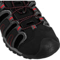 Black-Dark Grey-Red - Lifestyle - Hi-Tec Mens Tiore Logo Sandals