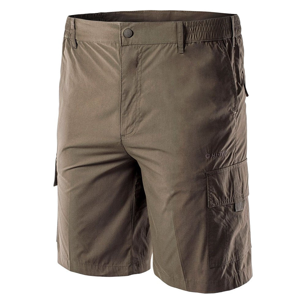 Black Olives - Side - Hi-Tec Mens Sammi Logo Cargo Shorts