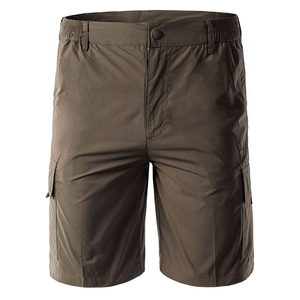 Black Olives - Front - Hi-Tec Mens Sammi Logo Cargo Shorts