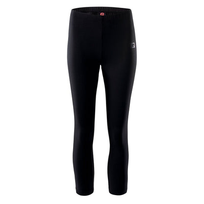 Black - Front - IQ Womens-Ladies Silky 3-4 Leggings