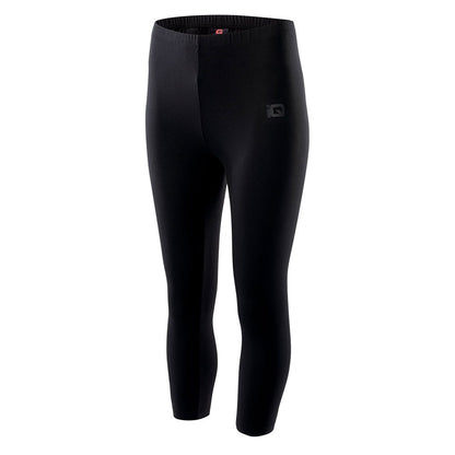 Black - Side - IQ Womens-Ladies Silky 3-4 Leggings