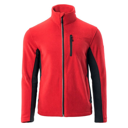 Dark Red-Anthracite - Front - Hi-Tec Mens Kasim Fleece Jacket