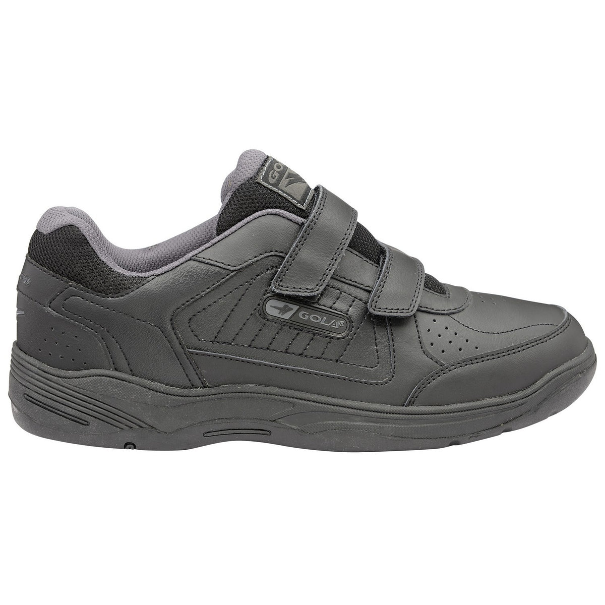 Black - Back - Gola Mens Belmont WF Wide Fit Trainers