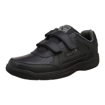 Black - Front - Gola Mens Belmont WF Wide Fit Trainers