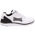 White-Black - Back - Lonsdale Womens-Ladies Silwick Trainers