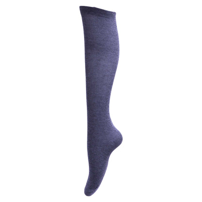 White - Front - Childrens Girls Plain Knee High School Socks (Pack Of 3)
