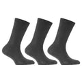 Black - Front - Childrens-Kids Plain Cotton Rich School Socks (Pack Of 3)