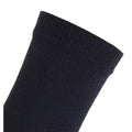 Navy - Back - FLOSO Childrens-Kids Plain School Socks (Pack Of 5)
