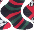 Red-Navy - Back - FLOSO Childrens-Kids Retro Gripper Socks (3 Pairs)