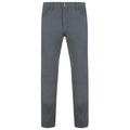 Grey - Back - Kam Jeanswear Mens Alba Slim Fit Chino Jeans