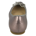 Pewter - Back - Spot On Womens-Ladies Flat Ballerinas With Tassel Bow