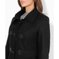 Black - Lifestyle - Krisp Womens-Ladies Hooded Rockabilly Duffle Coat