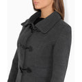 Grey - Lifestyle - Krisp Womens-Ladies Hooded Rockabilly Duffle Coat