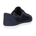 Navy - Side - Krisp Womens-Ladies Panelled Plimsoll Trainers