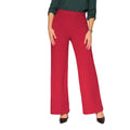 Red - Front - Krisp Womens-Ladies High Waist Wide Leg Trousers