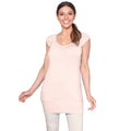Nude - Front - Krisp Womens-Ladies Cap Sleeve Banded Hem Jersey Top