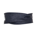 Navy - Back - Krisp Womens-Ladies Faux Leather Cinch Belt