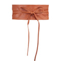 Rust - Front - Krisp Womens-Ladies Faux Leather Cinch Belt