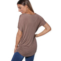 Mocha - Back - Krisp Womens-Ladies Oversized Tiger T-Shirt