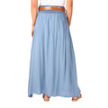 Denim - Back - Krisp Womens-Ladies Tie Belted Boho Maxi Skirt